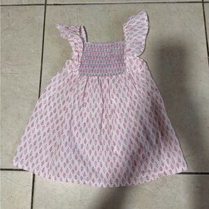 Pink Floral Kids Casual Dress